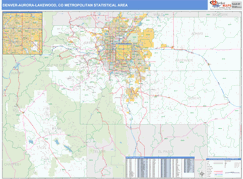 Denver-Aurora-Lakewood Metro Area Digital Map Basic Style